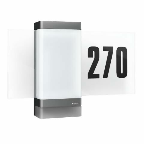 Applique murale LED intelligente avec capteur de mouvement et technologie Bluetooth, panneau lumineux pour numéro de maison, éclairage moderne et fonctionnel pour façades.