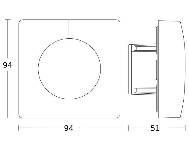  Light Sensor Dual KNX - carré - encastré