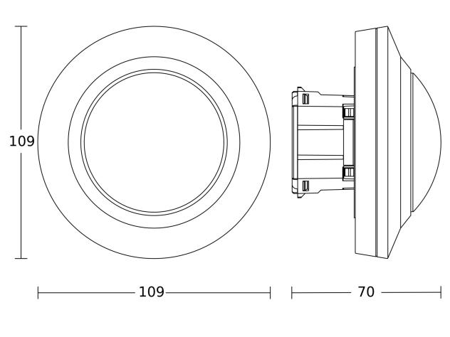  PD-8 ECO COM1 - encastré blanc